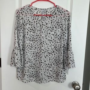 Leopard 3/4 sleeve blouse